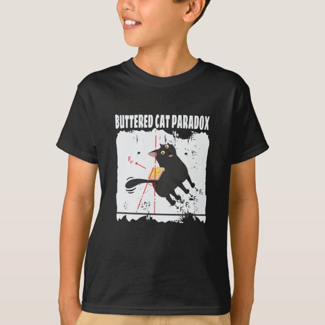 T-shirt Cat Beurré Paradox Math Physique Cat (Devant)