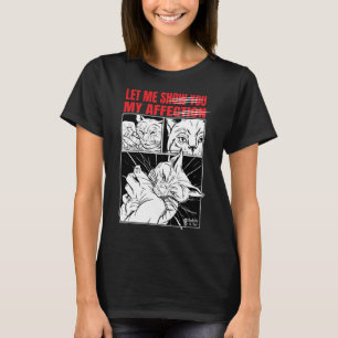 T-shirt Cat Bite Affection Femme Noire