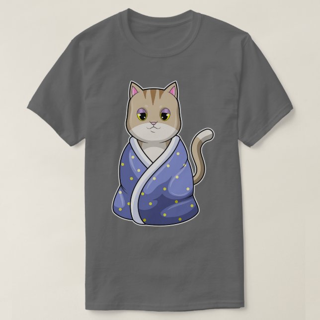 T-shirt Cat Blanche Dormir (Design devant)
