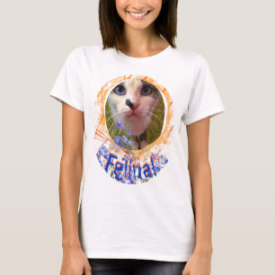 T-shirt Cat Blue Eyes Love Oubliez-moi pas Feline