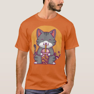 T-shirt Cat Boba Tea Bubble Tea Anime Kawaii Neko Toxits G