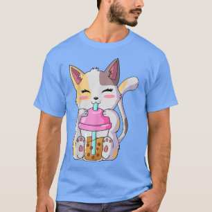 T-shirt Cat Boba Tea Bubble Tea Anime Kawaii Neko Toxits G