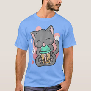 T-shirt Cat Boba Tea Bubble Tea Anime Kawaii Neko Venin