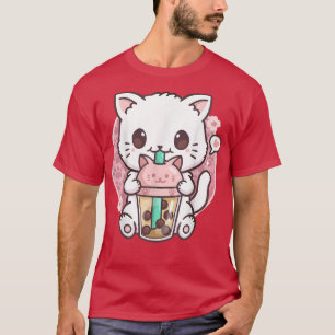 T-shirt Cat Boba Tea Bubble Tea Anime Kawaii Neko Venin