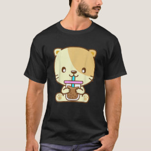 T-shirt Cat Boba Tea Bubble Tea Kawaii Anime Japanese Neko