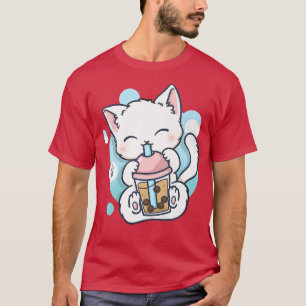 T-shirt Cat Boba Tea Bubble Tea Kawaii Anime Japanese Neko