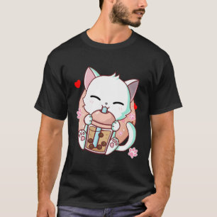 T-shirt Cat Boba Tea Bubble Tea Kawaii Anime Japanese Neko