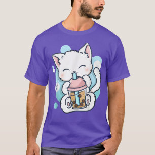 T-shirt Cat Boba Tea Bubble Tea Kawaii Anime Japanese Neko
