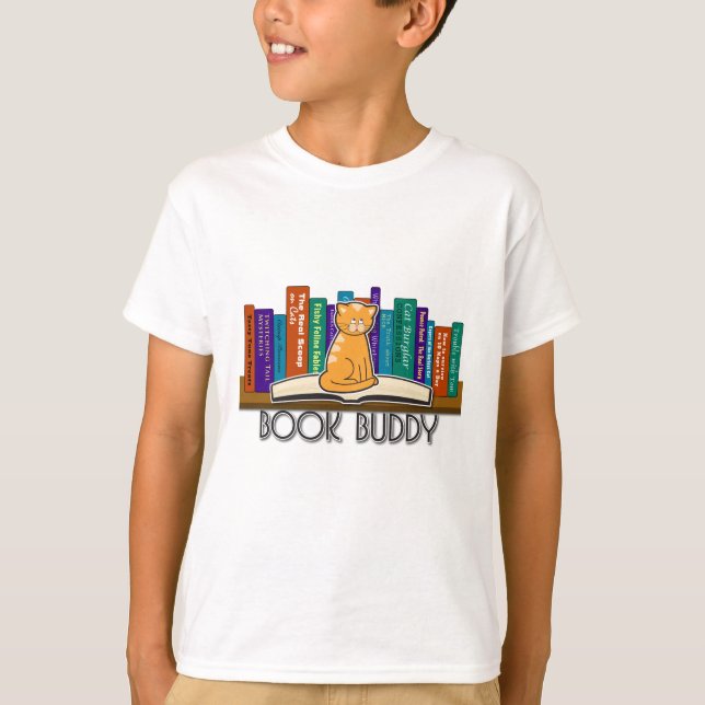T-shirt Cat Book Buddy Sweatshirt (Devant)