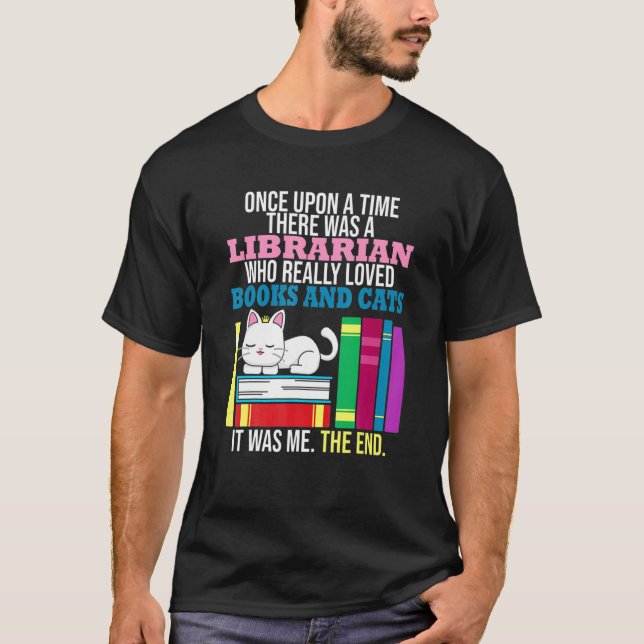 T-shirt Cat  Book Feline Owner Reader Bookworm (Devant)