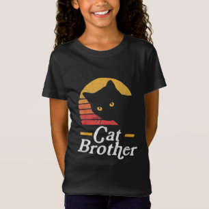 T-Shirt Cat Brother Style Vintage Retro Cadeau Pour Amoure