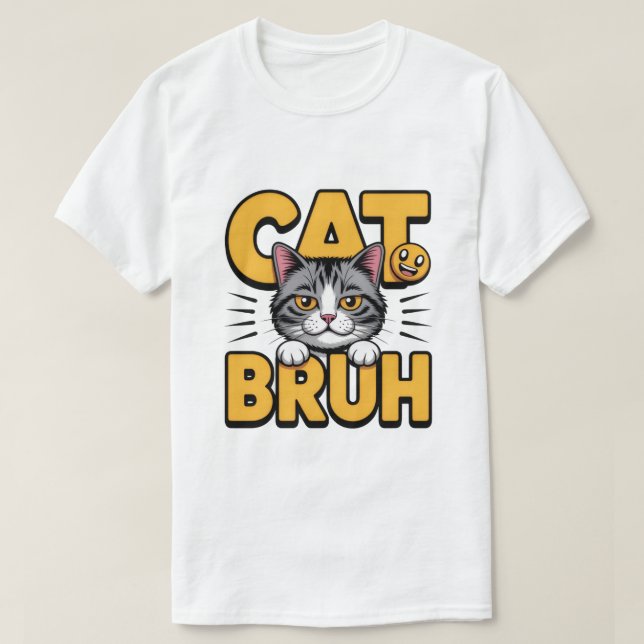 T-shirt Cat Bruh Meme Tee (Design devant)
