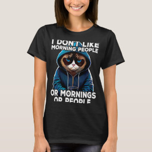 T-shirt Cat Café Je n'aime pas les gens du matin 4