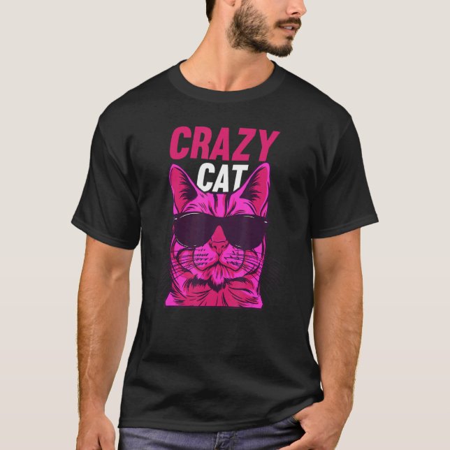 T-shirt Cat  Cat Owner  Cat Meme I Crazy Cat (Devant)