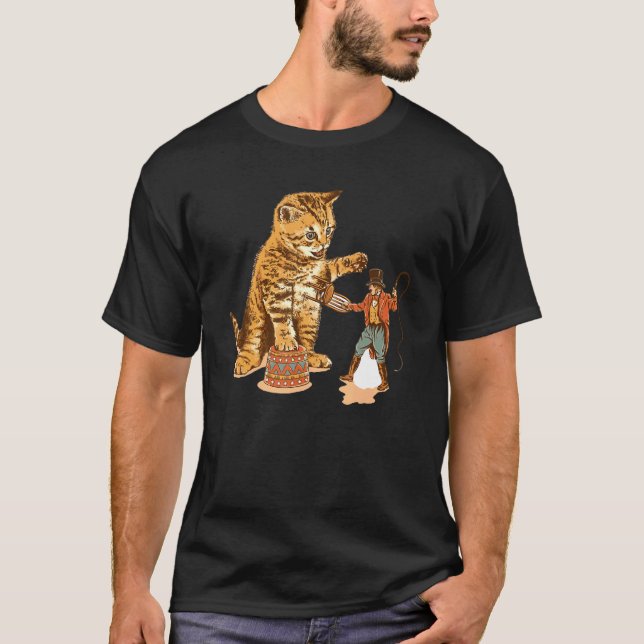 T-shirt Cat Clown Feline Cat Kitten Circus (Devant)