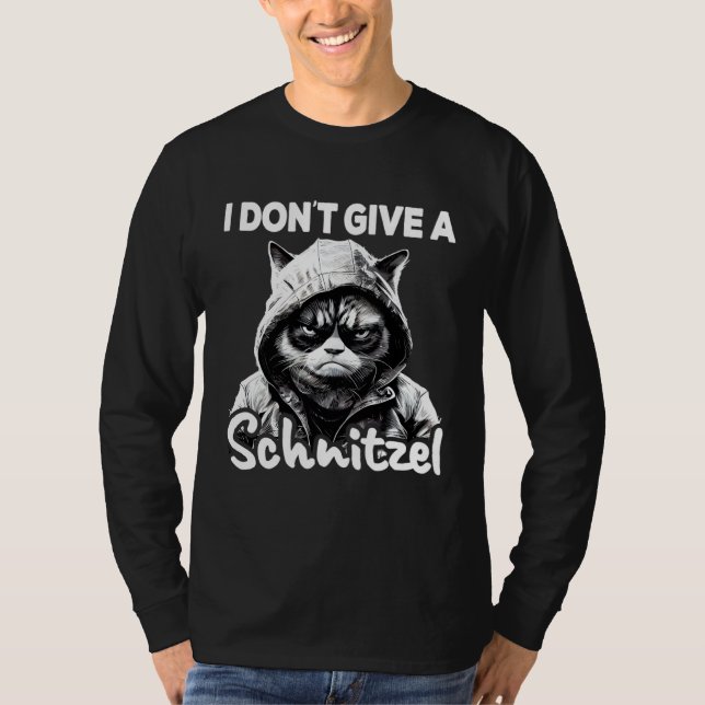 T-shirt Cat Coffee I Cat I Don t Give A Schnitzel (Devant)