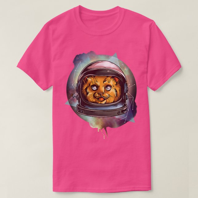 T-shirt Cat - Cosmic Kitten - Kitty - Astronaut - Fun - Gi (Design devant)