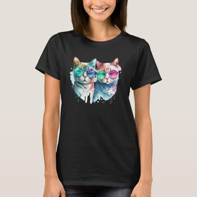 T-shirt Cat Couple Saint Valentin (Devant)