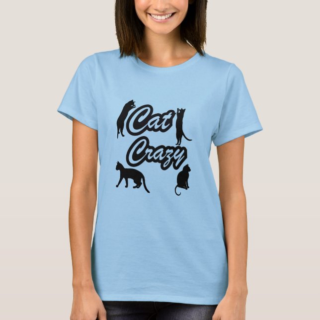 T-shirt Cat Crazy (Devant)