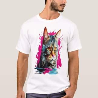 T-shirt Cat Curious