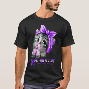 T-shirt Cat Cute Hope For A Cure Elder Abuse Awareness 202