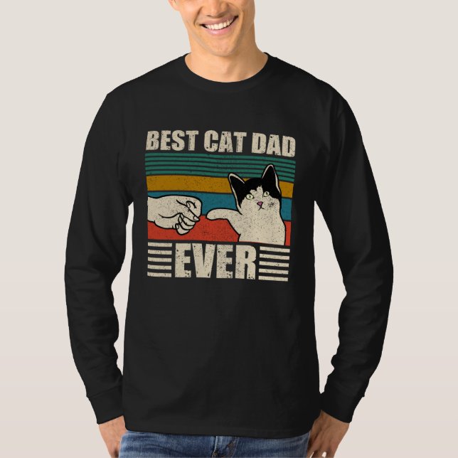 T-shirt Cat Dad  Best Cat Dad Ever (Devant)