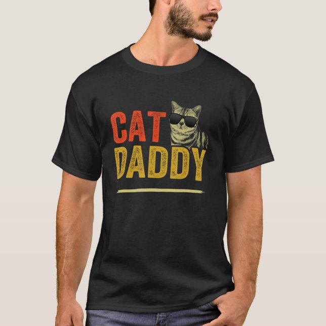 T-shirt Cat Dad Cat Daddy Best Cat Dad Ever Fathers Day 80 (Devant)