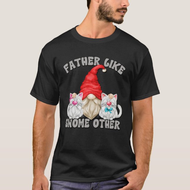 T-shirt Cat Dad Gnome Graphic For Fathers Day Best Cat Gra (Devant)