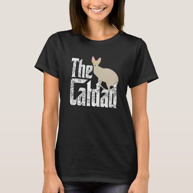 T-shirt Cat Dad The Catfather Crazy Cat Father Kitty Daddy (Devant)