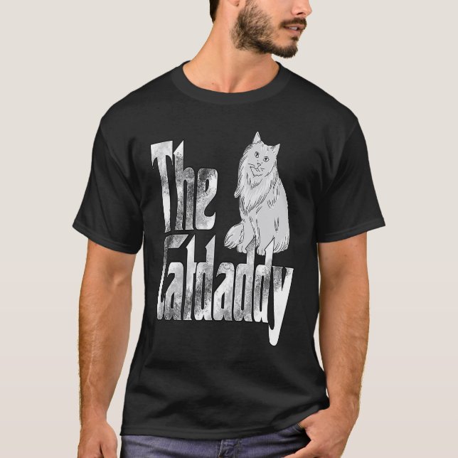 T-shirt Cat Dad The Catfather Crazy Cat Father Kitty Daddy (Devant)