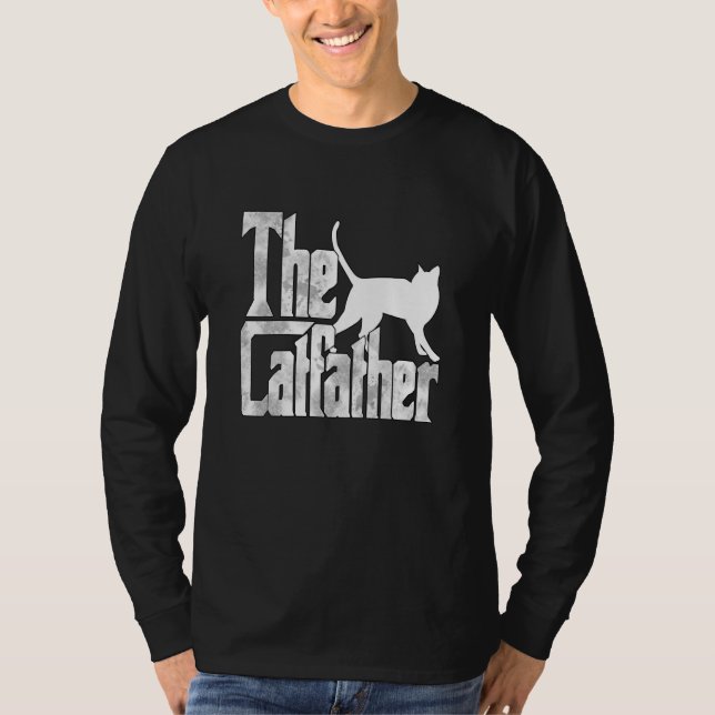 T-shirt Cat Dad The Catfather Crazy Cat Father Kitty Daddy (Devant)