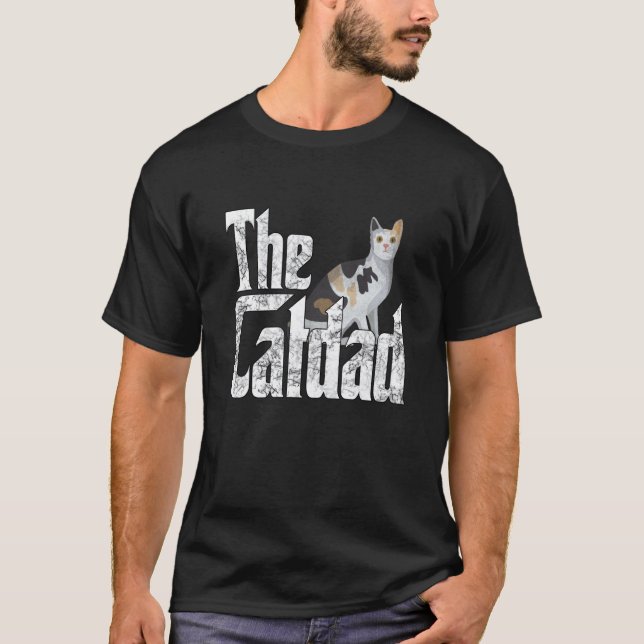 T-shirt Cat Dad The Catfather Crazy Cat Father Kitty Daddy (Devant)
