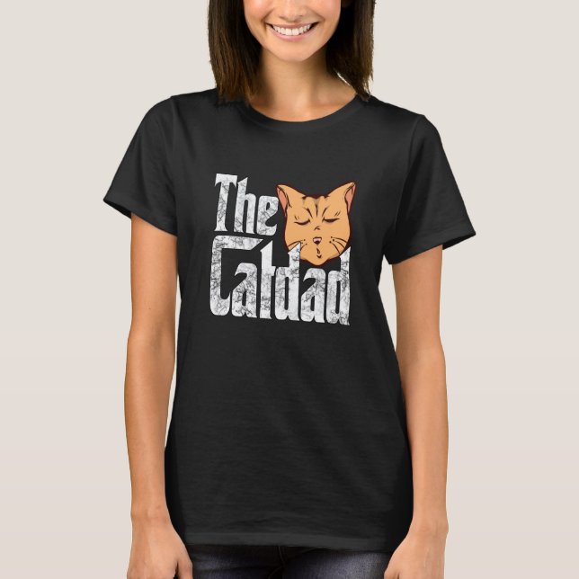 T-shirt Cat Dad The Catfather Crazy Cat Father Kitty Daddy (Devant)