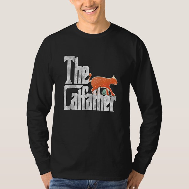 T-shirt Cat Dad The Catfather Crazy Cat Father Kitty Daddy (Devant)
