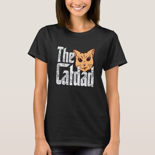 T-shirt Cat Dad The Catfather Crazy Cat Father Kitty Daddy (Devant)
