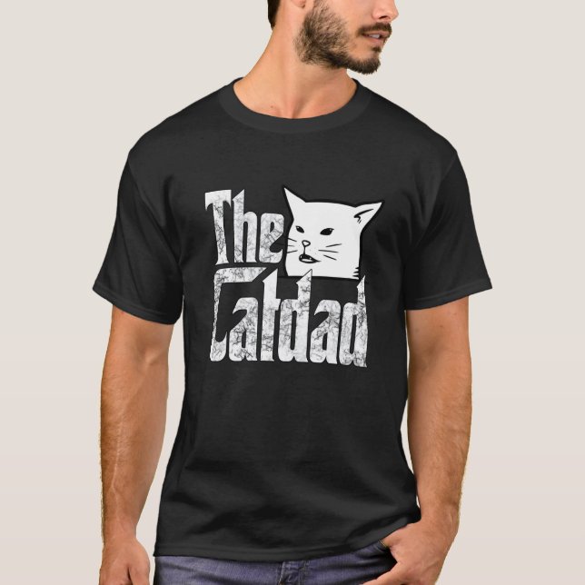 T-shirt Cat Dad The Catfather Crazy Cat Father Kitty Daddy (Devant)