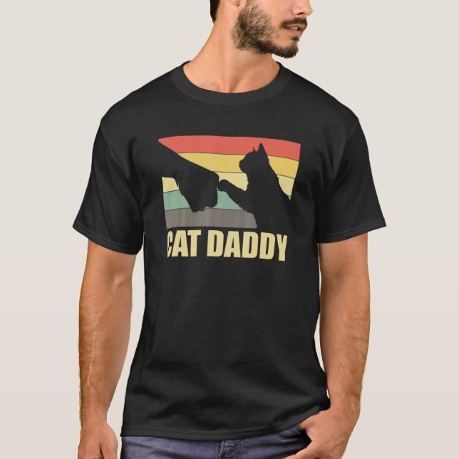 T-shirt Cat Daddy Best Cat Dad Ever Ee Cat (Devant)