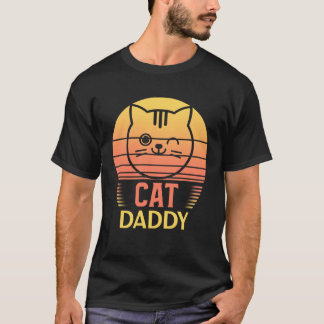T-shirt Cat Daddy for Men Cat Dad Ca Vintage Cat 2