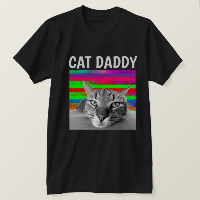 T-shirt CAT DADDY PAPA MENS (Design devant)