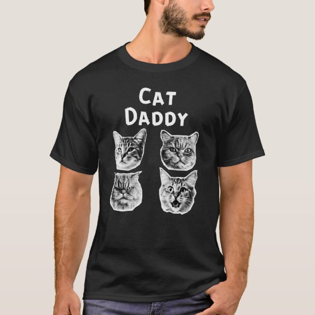 T-shirt Cat Daddy Retro (Devant)