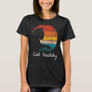 T-shirt Cat daddy vintage 80 style chat rétro distractions