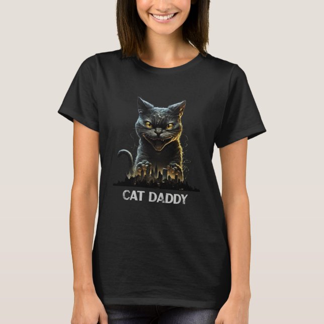 T-shirt cat daddy  Vintage Cat (Devant)