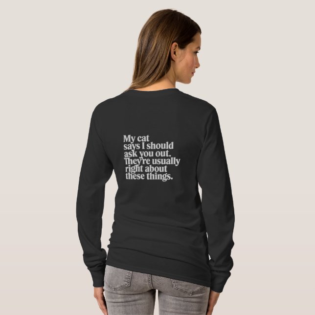 T-shirt Cat Dating Advice Quote | Funny Pet Lover  (Dos entier)
