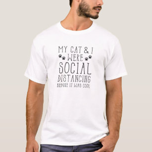 T-shirt Cat de la distance sociale