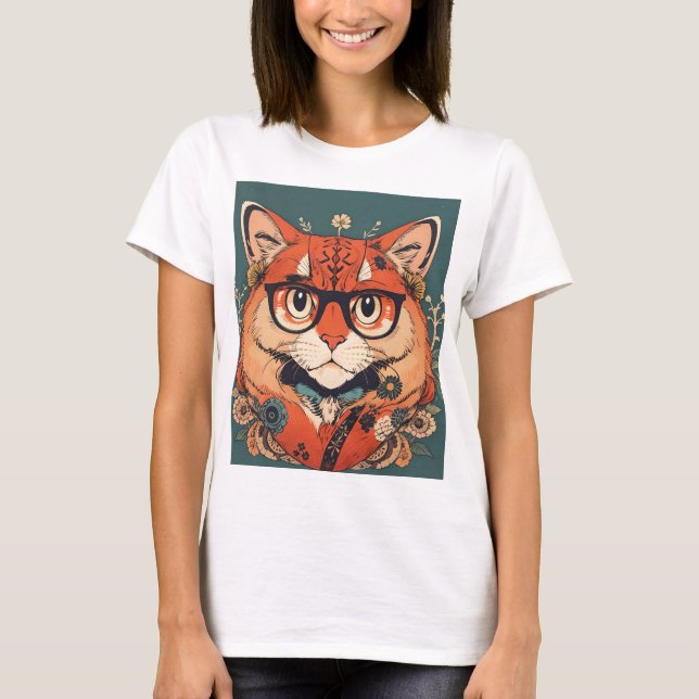 T-shirt Cat design (Devant)