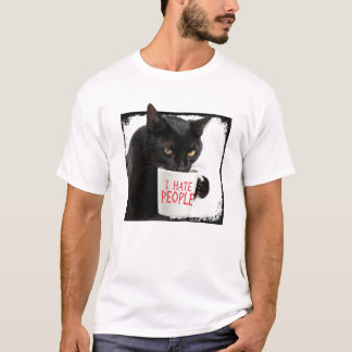 T-shirt Cat déteste les gens