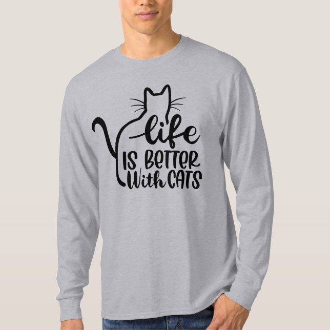 T-shirt Cat Devis amusants (Devant)