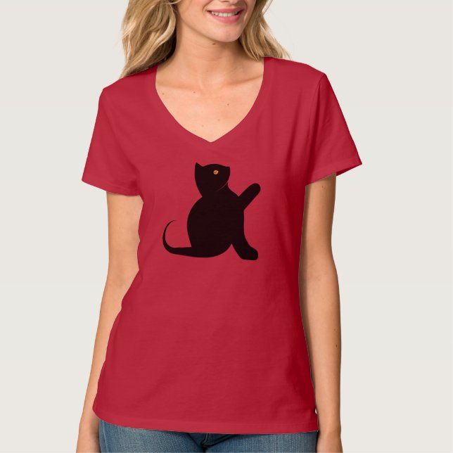 T-shirt Cat dit bonjour (Devant)