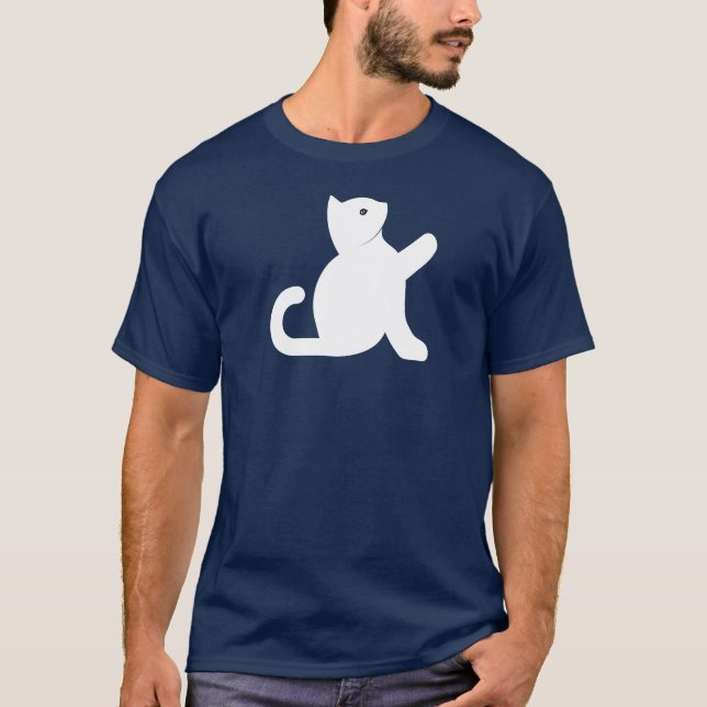 T-shirt Cat dit bonjour (Devant)