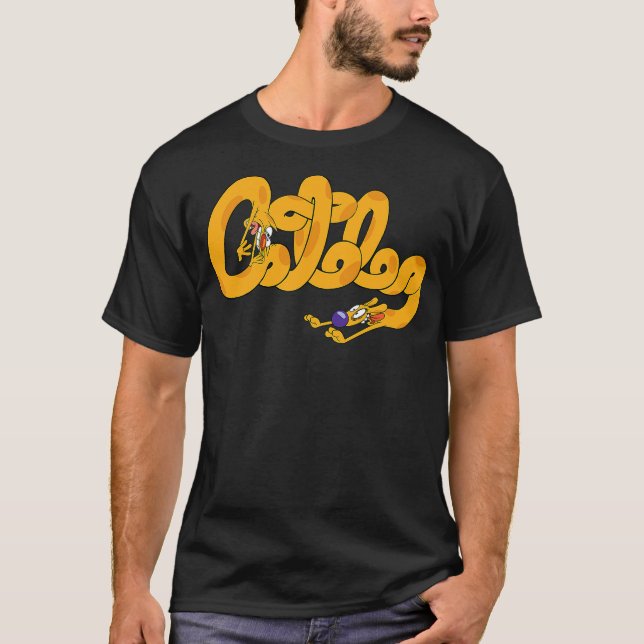 T-shirt Cat Dog Cursive Nickelodeon (Devant)
